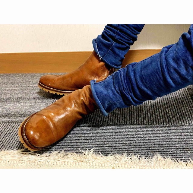 2022年秋冬新作 - GUIDI GUIDI バックジップ ブーツ ミドル キャメル
