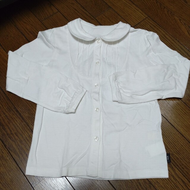 ベルメゾン(ベルメゾン)の丸襟長袖ブラウス130cm キッズ/ベビー/マタニティのキッズ服女の子用(90cm~)(ブラウス)の商品写真