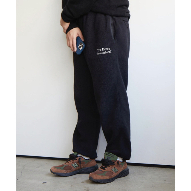 Ennoy Polartec City Fleece Pants エンノイカラーBLACK×WHITE