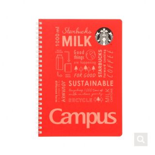 スターバックス(Starbucks)のスターバックス ホリデー クリスマス キャンパスリングノート レッド スタバ(ノート/メモ帳/ふせん)