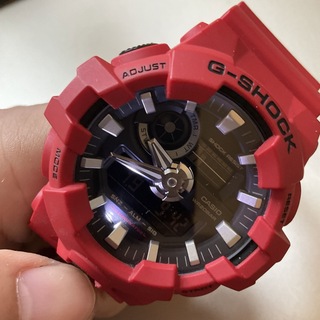 ジーショック(G-SHOCK)のCASIO G-SHOCK GA-700 レッド 美品 稼働品(腕時計(デジタル))