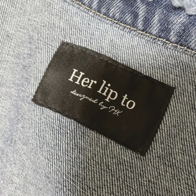 Her lip to(ハーリップトゥ)のherlipto デニムジャケット メンズのジャケット/アウター(Gジャン/デニムジャケット)の商品写真