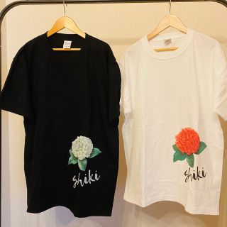 shiki 半袖Tシャツ　紫陽花