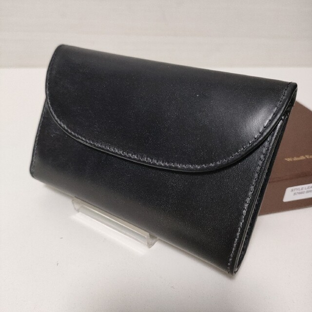 WHITEHOUSE COX(ホワイトハウスコックス)のホワイトハウスコックス 三つ折財布 S5660 ブライドルレザー ブラック メンズのファッション小物(折り財布)の商品写真