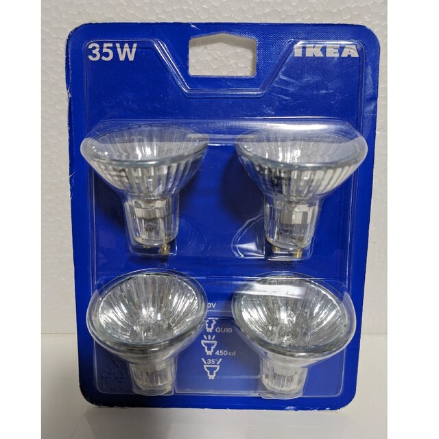 IKEA(イケア)のIKEA　GU10 ハロゲン電球　4個入り インテリア/住まい/日用品のライト/照明/LED(蛍光灯/電球)の商品写真
