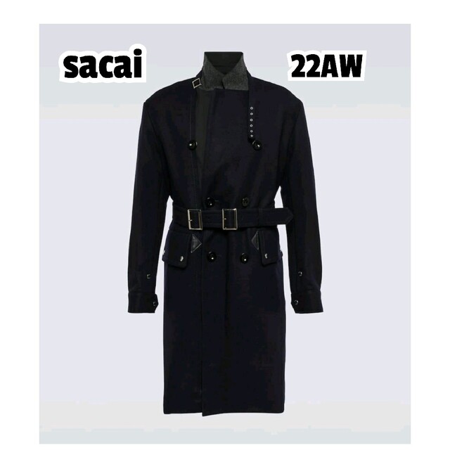 【新品】Sacai 22aw Wool Melton Coat サイズ2　コート