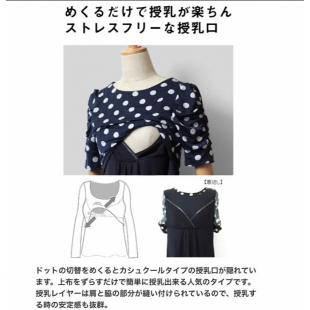 ニッセン(ニッセン)の《美品》授乳口付き！フォーマルドレス キッズ/ベビー/マタニティのマタニティ(マタニティワンピース)の商品写真