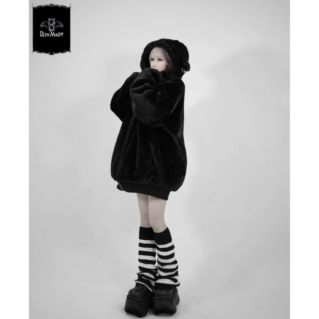 REFLEM   DimMoire BABY SHEEP ひつじ ファー パーカー レフレム 黒の