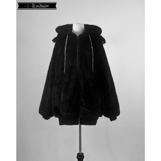 DimMoire BABY SHEEP ひつじ ファー パーカー レフレム 黒 全ての