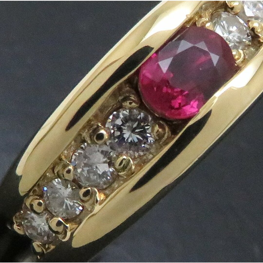 リング 指輪 ルビー0.26ct ダイヤモンド0.36ct 10号 K18YG イエローゴールド/64440【中古】【FJ】 レディースのアクセサリー(リング(指輪))の商品写真