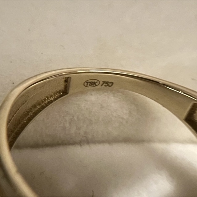 最終価格(C1-240) K18リング   14号   18金  指輪 レディースのアクセサリー(リング(指輪))の商品写真