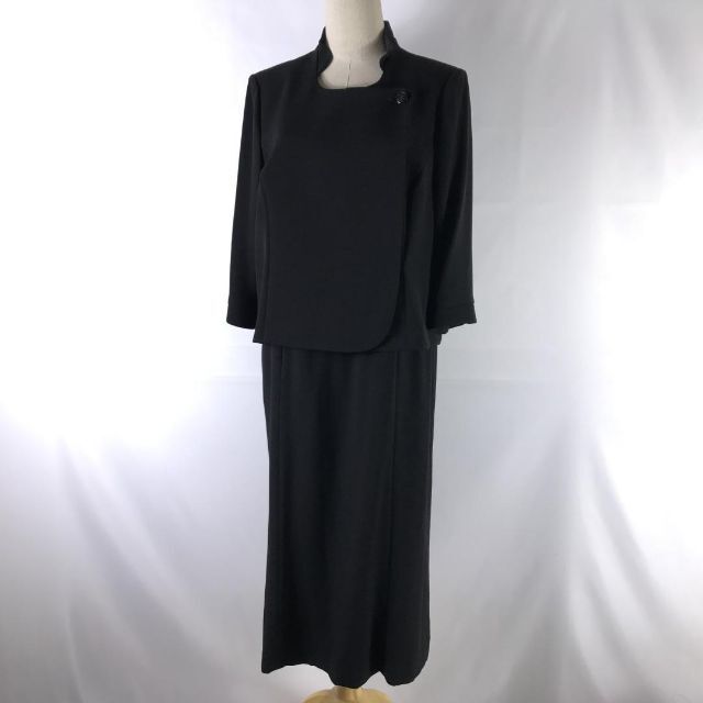 HARDY AMIES スーツ アンサンブル 大きいサイズ ブラック レディース