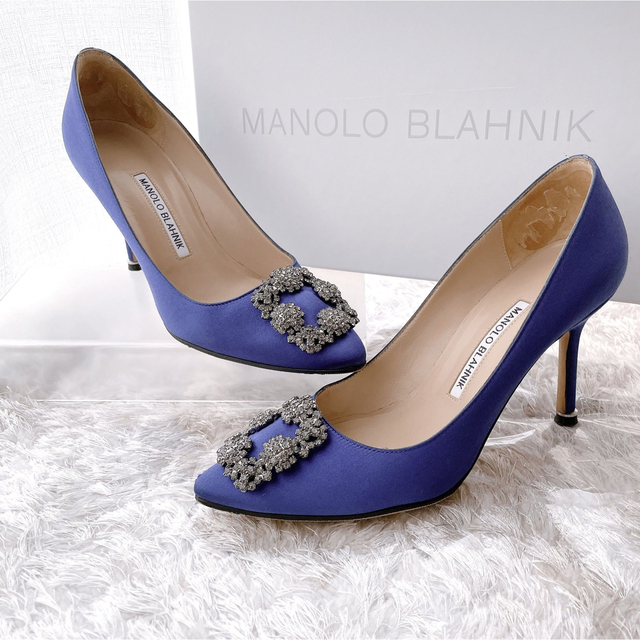 マノロブラニク MANOLO BLAHNIK ハンギシ ヒールパンプス 美品