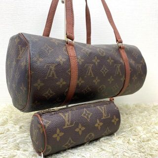 ルイヴィトン(LOUIS VUITTON)の極美80sベタ無し✨ルイヴィトン パピヨン30 ポーチ付 ボストンバッグ レザー(ハンドバッグ)