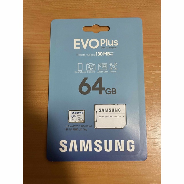 SAMSUNG(サムスン)の[新品]Sumsung EVO Plus microSDXC 64GB スマホ/家電/カメラのPC/タブレット(PC周辺機器)の商品写真