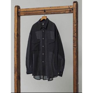 リドム(LIDNM)の求む　LIDNM WASHED VOILE SHEER SHIRT Sサイズ(シャツ)