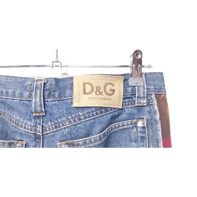 DOLCE&GABBANA(ドルチェアンドガッバーナ)のジャンク品 D&G リメイク風ブルージーンズ ブーツカット レディースのパンツ(デニム/ジーンズ)の商品写真