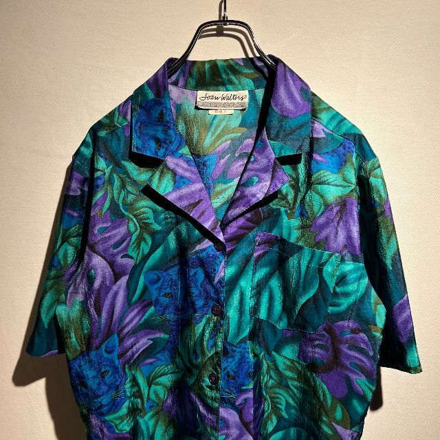 patagonia(パタゴニア)の【90s 総柄 希少 アロハシャツ】Animal Hawaiian Shirts レディースのトップス(シャツ/ブラウス(半袖/袖なし))の商品写真