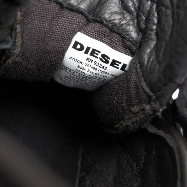 DIESEL(ディーゼル)のディーゼル／DIESEL シューズ スニーカー 靴 ハイカット メンズ 男性 男性用レザー 革 本革 ブラック 黒  RN 93243 S-TITANN バスケットボールスニーカー メンズの靴/シューズ(スニーカー)の商品写真