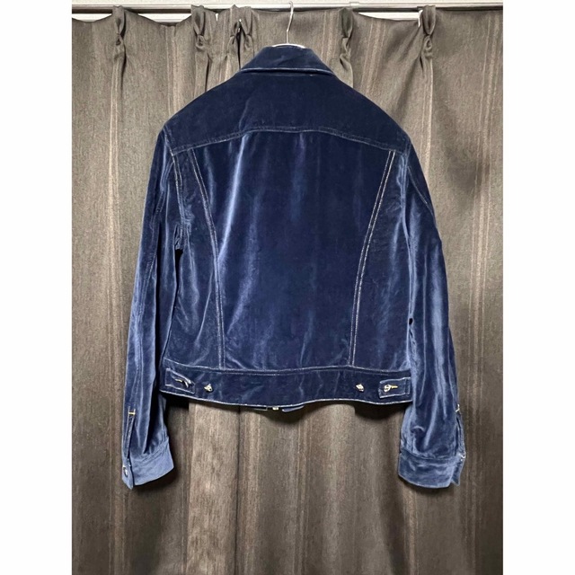 MASU × INDIGO VELVET TRUCKER JACKET