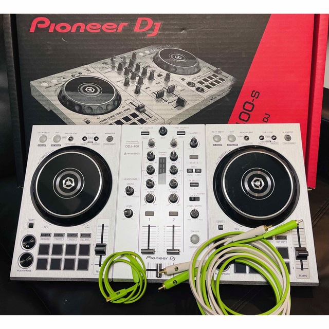 pioneer dj DDJ400 シルバー　オヤイデ　ケーブル2種セット