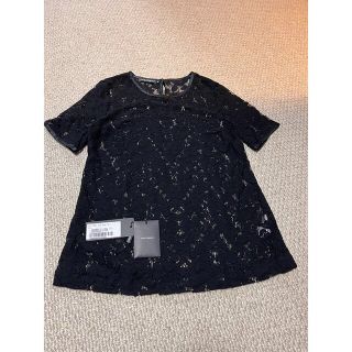 ドルチェアンドガッバーナ(DOLCE&GABBANA)のDOLCE＆GABBANA　ドルガバ　半袖　花柄　レース　黒　ブラック　40(Tシャツ(半袖/袖なし))