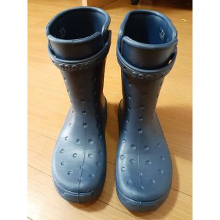 クロックス(crocs)のクロックス　長靴レインブーツ　ネイビー　27センチ(長靴/レインシューズ)