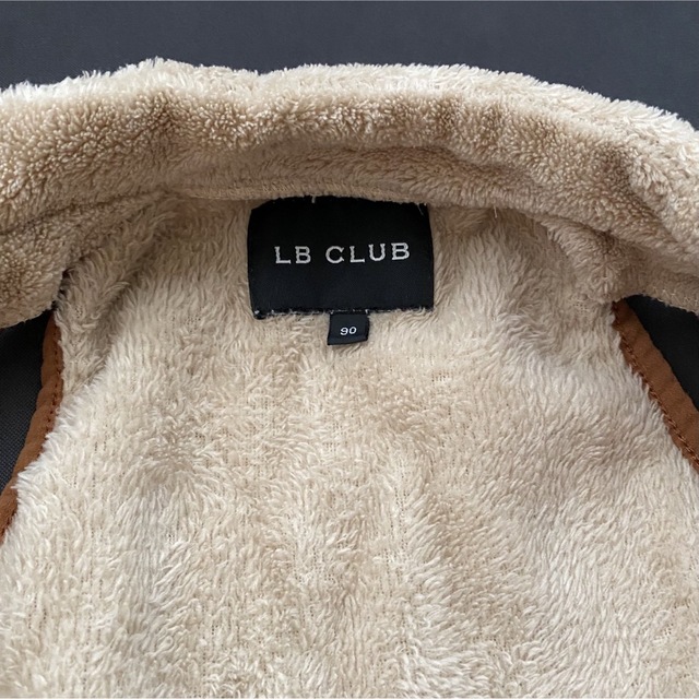 LB  CLUB フリース ベスト 90㎝ ブラウンベージュ キッズ/ベビー/マタニティのキッズ服男の子用(90cm~)(ジャケット/上着)の商品写真