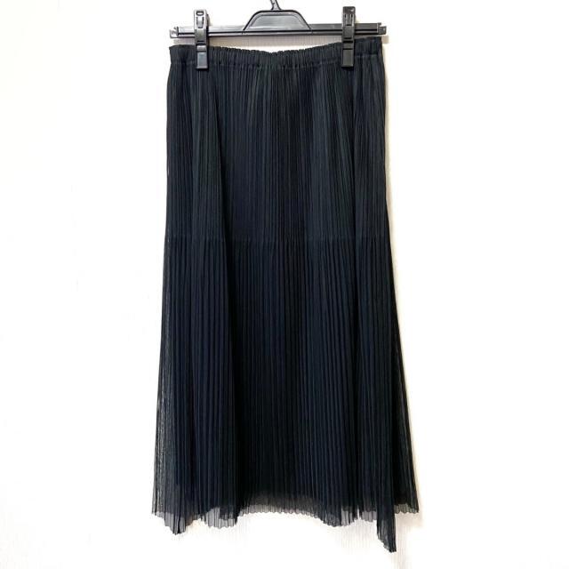 プリーツプリーズ ロングスカート 2 M - 黒 人気を誇る 65.0%OFF