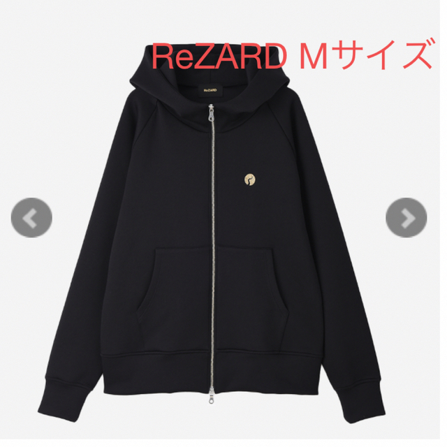 ブラック発送方法【ReZARD】Tail Logo Zip-up Hoodie Mサイズ