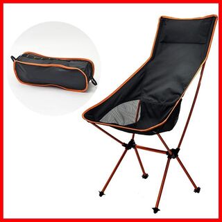 【色:A-オレンジ】アウトドアチェア キャンプ椅子 大きい 58x74x100c(テーブル/チェア)