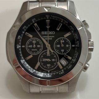 セイコー(SEIKO)の値引き　seiko クロノグラフ　黒　6t63-00G0 美中古　mod(腕時計(アナログ))