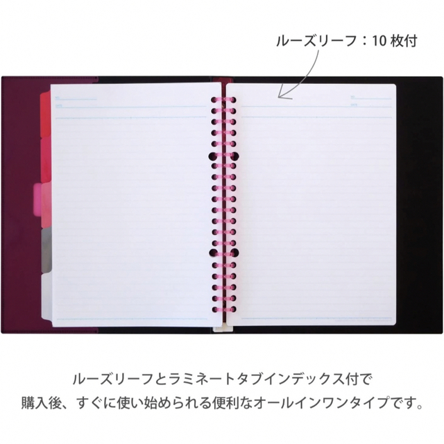 Maruman(マルマン)の★hr様専用『マルマン ルーズリーフバインダー A5 クラルテ 2冊セット』 インテリア/住まい/日用品の文房具(ファイル/バインダー)の商品写真