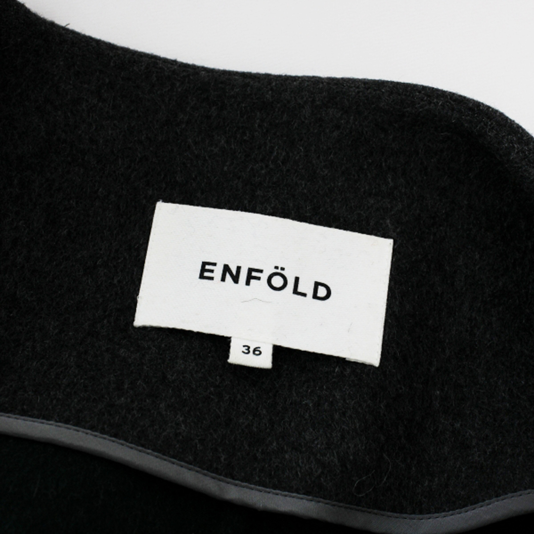 ENFOLD - ENFOLD エンフォルド リバーウールノーカラーコート 36