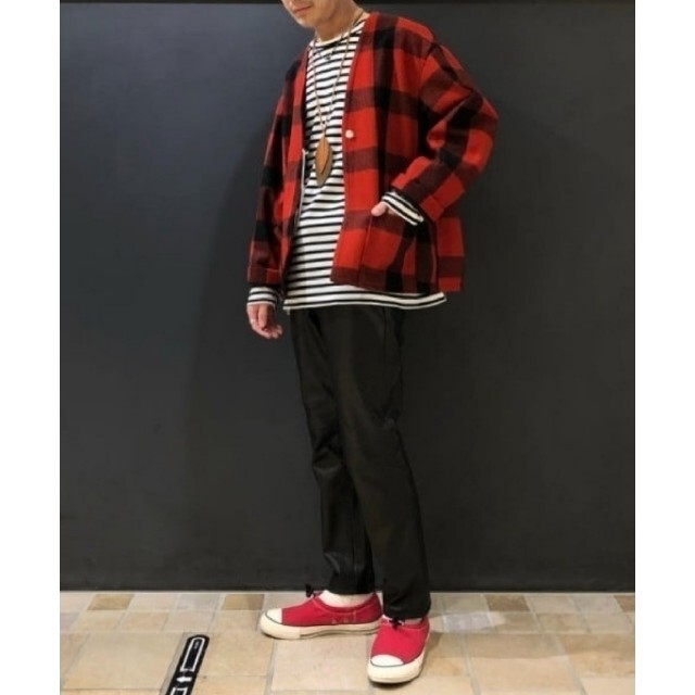 レオパードフラワーブラック 新品 BEAMS BOY / orSlow /ノーカラー