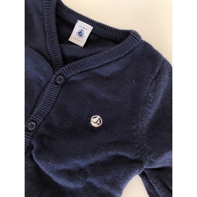 PETIT BATEAU(プチバトー)のPETIT BATEAU プチバトー ニットカーディガン 24m/86cm キッズ/ベビー/マタニティのベビー服(~85cm)(ニット/セーター)の商品写真