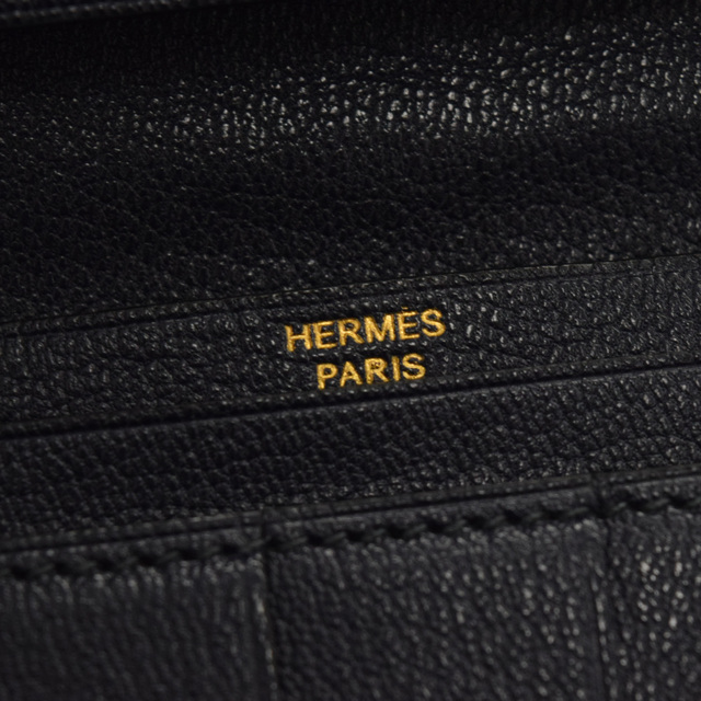 HERMES エルメス ベアンスフレ ゴールド金具 P刻印 ブルーサフィール レザーウォレット 長財布 ネイビー