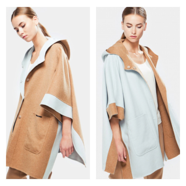 MAX&Co. ダブルフェイス リバーシブル ポンチョ ケープ MAX&Co. ダブルフェイス リバーシブル ポンチョ ケープ