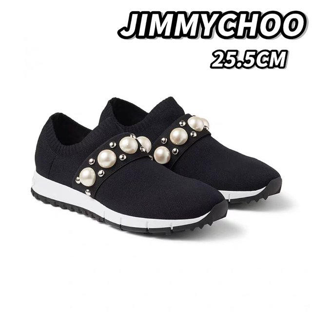 保障できる】 JIMMY CHOO ソックススニーカー 21SS パール付き 【新品 ...