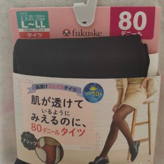 フクスケ(fukuske)の値下げ）fukusuke透けるタイツブラック(タイツ/ストッキング)