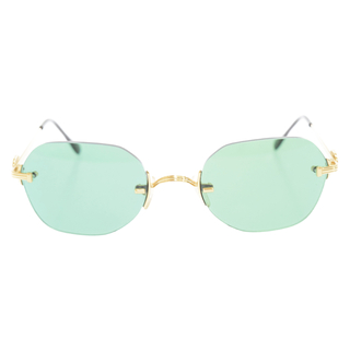 シュプリーム(Supreme)のSUPREME シュプリーム 19SS River Sunglasses リバー カラーレンズ サングラス ゴールド/グリーン 眼鏡(サングラス/メガネ)