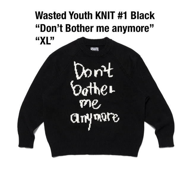 Girls Don't Cry - Wasted Youth KNIT #1 Black XL Verdy ニット