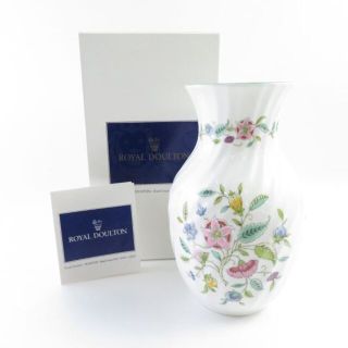 ミントン(MINTON)の美品 MINTON ミントン ハドンホール フル―テッドベース 花瓶 花びん インテリア フラワー SY5153R (花瓶)