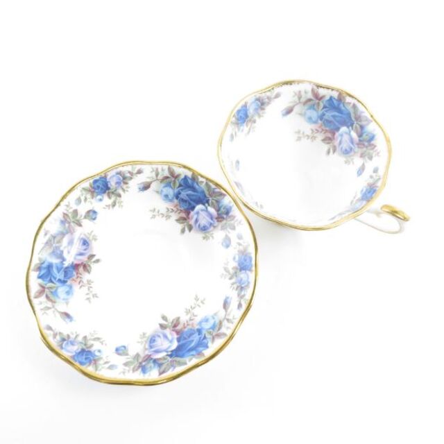 美品 ROYAL ALBERT ロイヤルアルバート ムーンライトローズ ティーカップ&ソーサー 2客 ペア 薔薇 青バラ SU3614Q 美品 ROYAL ALBERT ロイヤルアルバート ムーンライトローズ ティーカップ&ソーサー 2客 ペア 薔薇 青バラ SU3614Q