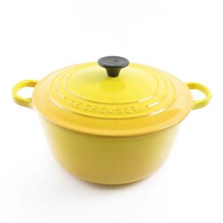 ルクルーゼ(LE CREUSET)のLe Creuset ルクルーゼ ココットロンド 両手鍋 イエロー 22cm 料理 スープ SO640S (鍋/フライパン)