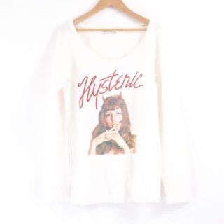 ヒステリックグラマー(HYSTERIC GLAMOUR)の HYSTERIC GRAMOUR ヒステリックグラマー トップス 1点 ホワイト FREE 綿100％ 長袖 ロンT レディース AM3874A59 (Tシャツ(半袖/袖なし))