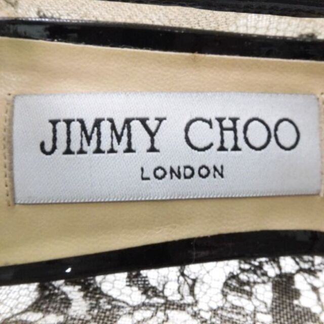 JIMMY CHOO(ジミーチュウ)の美品 JIMMY CHOO ジミーチュウ パンプス 1点 ブラック 37.5(24.5cm) レース ヒール レディース AM3879A59  レディースの靴/シューズ(ハイヒール/パンプス)の商品写真