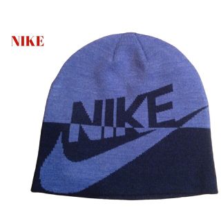 ナイキ(NIKE)の【即完売品】nikeナイキニット帽キャップ　デカロゴ　ビーニー　メンズ古着(ニット帽/ビーニー)