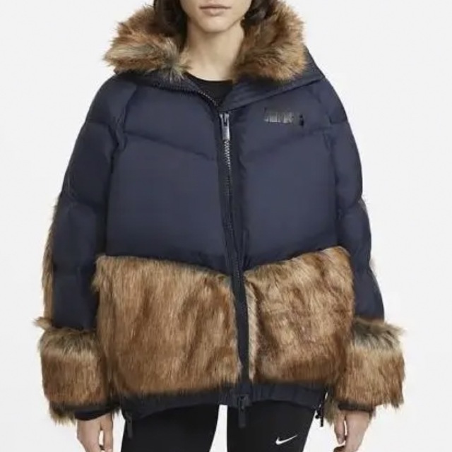 ダウンジャケットsacai nike ダウン ネイビー XS 数回使用