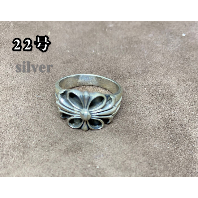 シルバー925リング クロス　十字架　百合　銀　指輪　silver925 1sる メンズのアクセサリー(リング(指輪))の商品写真